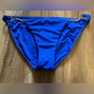 Vix Paula Hermanny Royal Blue Bikini Bottom with Gold Accent